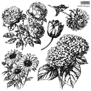 Garden Bouquet IOD™ Stamp Iron Orchid Design 12"x12" single sheet