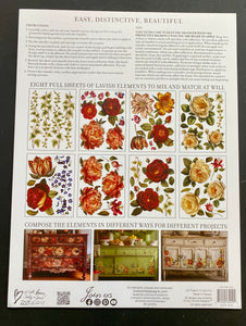 Collage de Fleurs Decor Transfer™ by IOD (Pad of 8 - 12"x16" sheets) - Iron Orchid Designs