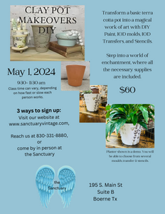 Clay Pot Makeover Class May 1, 2024