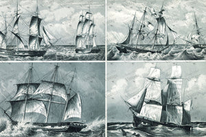 Ships at Sea Decoupage paper